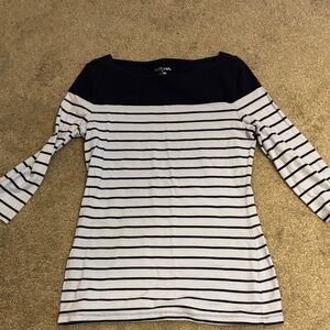 Merona Navy and light blue Striped Top